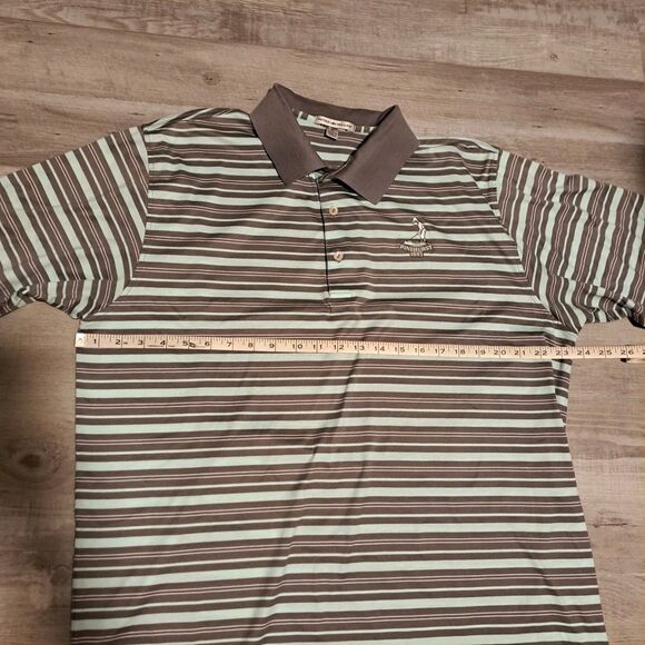 Peter Millar Pinehurst 1895 Golf Polo Shirt Mens XL Green Striped Putter Boy - Picture 7 of 12